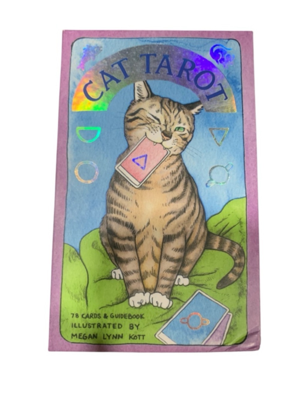 Unisex Chronicle Books Cat Tarot Card Game One Size Purple Green